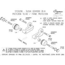 Tamponi paratelaio Lightech per Suzuki GSXR 1000 09-16 Tamponi paratelaio Lightech per Suzuki GSXR 1000 09-16