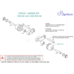 Tamponi paratelaio Lightech per Suzuki GSXR 1000 2017 Tamponi paratelaio Lightech per Suzuki GSXR 1000 2017