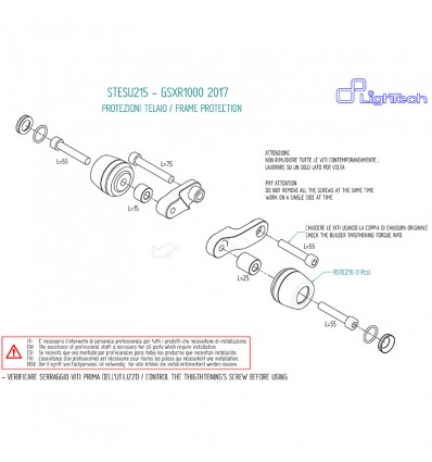 Tamponi paratelaio Lightech per Suzuki GSXR 1000 2017 Tamponi paratelaio Lightech per Suzuki GSXR 1000 2017