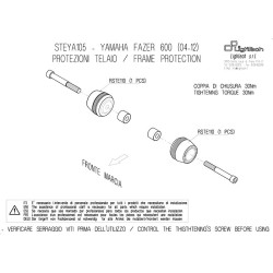 Tamponi paratelaio Lightech per Yamaha Fazer 600 / FZ6 04-12 Tamponi paratelaio Lightech per Yamaha Fazer 600 / FZ6 04-12