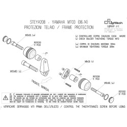 Tamponi paratelaio Lightech per Yamaha MT-03 06-14 Tamponi paratelaio Lightech per Yamaha MT-03 06-14