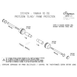 Tamponi paratelaio Lightech per Yamaha MT-03 300 15-16 e R3 15-16 Tamponi paratelaio Lightech per Yamaha MT-03 300 15-16 e R3 15-16