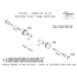 Tamponi paratelaio Lightech per Yamaha MT-09 2017 Tamponi paratelaio Lightech per Yamaha MT-09 2017