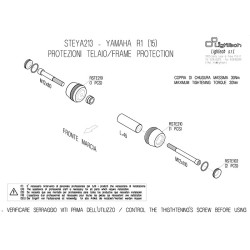 Tamponi paratelaio Lightech per Yamaha MT-10 16-17 e R1 / RM1 15-16 Tamponi paratelaio Lightech per Yamaha MT-10 16-17 e R1 / RM1 15-16