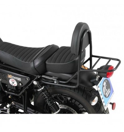 Schienalino cromato Hepco & Becker con portapacchi per Moto Guzzi V9 Bobber
