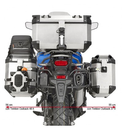 Portavaligie laterale Givi PL1161CAM Trekker Outback per Honda CRF 1000L Africa Twin Portavaligie laterale Givi PL1161CAM Trekker Outback per Honda CRF 1000L Africa Twin