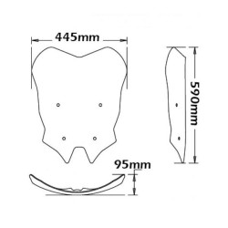 Cupolino Isotta tipo air flow per BMW R1200 RS dal 2015 Cupolino Isotta tipo air flow per BMW R1200 RS dal 2015