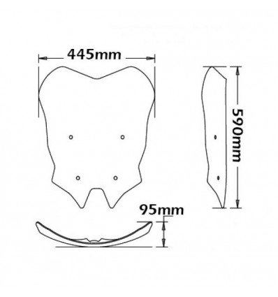 Cupolino Isotta tipo air flow per BMW R1200 RS dal 2015 Cupolino Isotta tipo air flow per BMW R1200 RS dal 2015