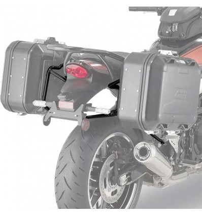 Portavaligie laterale GIVi per valigie Monokey Retro Fit su Suzuki V-Strom 250 17-18