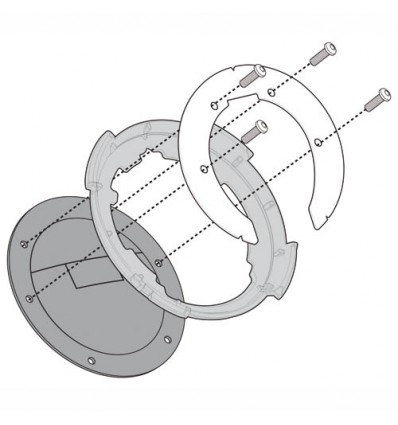 Flangia serbatoio Givi per borse con sistema Tanklock su moto Yamaha MT-07 2018 Flangia serbatoio Givi per borse con sistema Tanklock su moto Yamaha MT-07 2018