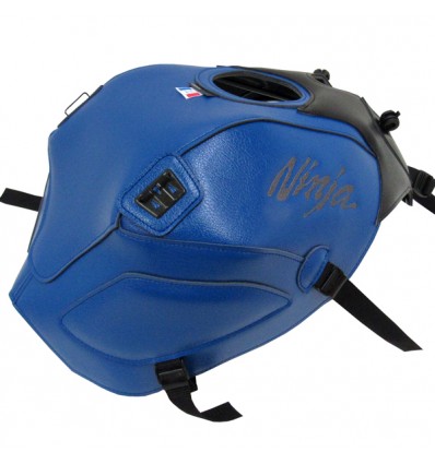 Copriserbatoio Bagster per Kawasaki Z650 Ninja dal 2017 in similpelle blu e nero