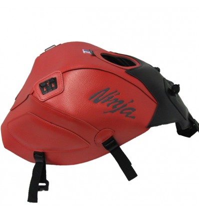 Copriserbatoio Bagster per Kawasaki Z650 Ninja dal 2017 in similpelle nero e rosso