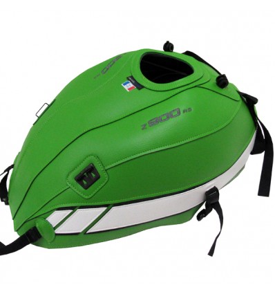 Copriserbatoio Bagster per Kawasaki Z900 RS dal 2018 in similpelle verde e bianco