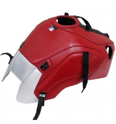 Copriserbatoio Bagster per Honda CB 1000R dal 2018 in similpelle rosso e argento