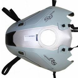 Copriserbatoio Bagster per BMW R1200RS in similpelle argento, nero e grigio chiaro Copriserbatoio Bagster per BMW R1200RS in similpelle argento, nero e grigio chiaro