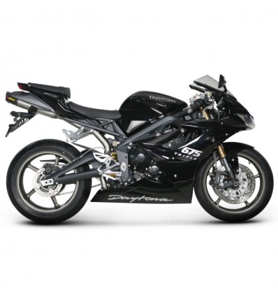 Marmitta Akrapovic Slip On Titanio omologata per Triumph Daytona 675/R 06-12 Marmitta Akrapovic Slip On Titanio omologata per Triumph Daytona 675/R 06-12