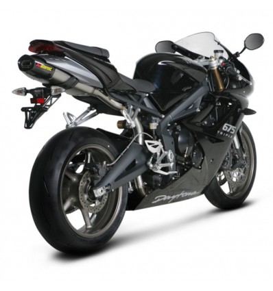 Marmitta Akrapovic Slip On Titanio omologata per Triumph Daytona 675/R 06-12 Marmitta Akrapovic Slip On Titanio omologata per Triumph Daytona 675/R 06-12