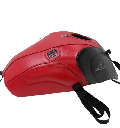 Copriserbatoio Bagster per Kawasaki Z900 in similpelle rosso e nero