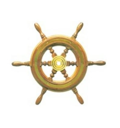 Ruota timone in legno stile classico 37 cm Ruota timone in legno stile classico 37 cm