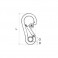 Moschettone standard occhiellato 5 mm acciaio inox AISI 316 Moschettone standard occhiellato 5 mm acciaio inox AISI 316