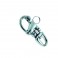 Moschettone 82 mm acciaio inox doppio snodo per spinnaker e drizze Moschettone 82 mm acciaio inox doppio snodo per spinnaker e drizze