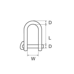 Grillo largo 6 mm in acciaio inox Grillo largo 6 mm in acciaio inox