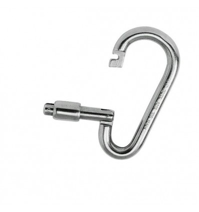 Moschettone acciaio inox 60 mm con apertura esterna Moschettone acciaio inox 60 mm con apertura esterna