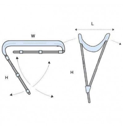 Tendalino bimini 2 archi bianco 130 cm Tendalino bimini 2 archi bianco 130 cm