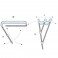 Tendalino bimini 2 archi bianco 150 cm Tendalino bimini 2 archi bianco 150 cm