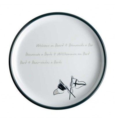 Set piatti piani Marine Business serie Welcome On Board 6 pezzi