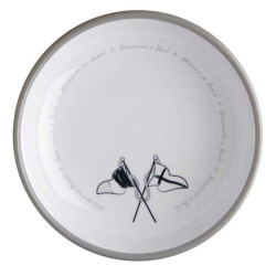 Set piatti piani Marine Business serie Welcome On Board 6 pezzi