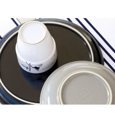 Set piatti fondi Marine Business serie Welcome On Board 6 pezzi