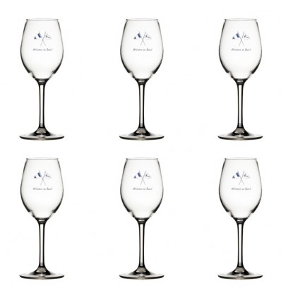 Set calici vino Marine Business serie Welcome On Board 6 pezzi
