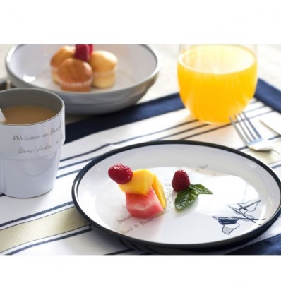 Set piatti piani Marine Business serie Welcome On Board 6 pezzi