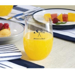 Set bicchieri bevanda Marine Business serie Welcome On Board 6 pezzi