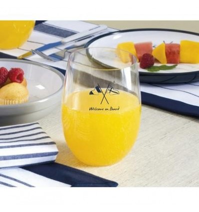 Set bicchieri bevanda Marine Business serie Welcome On Board 6 pezzi
