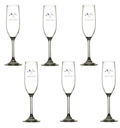 Set calici vino Marine Business serie Welcome On Board 6 pezzi