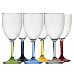 Set bicchieri acqua colorati Marine Business serie Party 6 pezzi