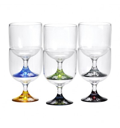 Set coppe vino colorati Marine Business serie Party 6 pezzi