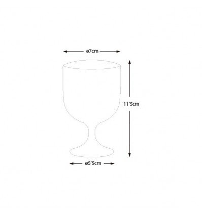 Set coppe vino colorati Marine Business serie Party 6 pezzi