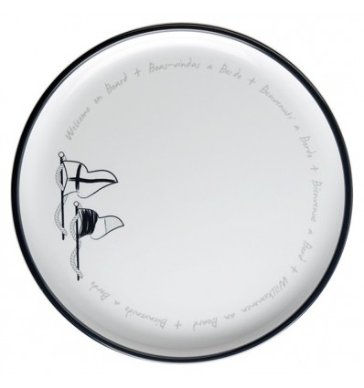 Set piatti piani Marine Business serie Welcome On Board 6 pezzi