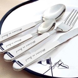 Set piatti piani Marine Business serie Welcome On Board 6 pezzi