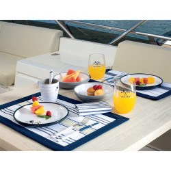 Set piatti piani Marine Business serie Welcome On Board 6 pezzi
