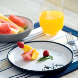 Set piatti piani Marine Business serie Welcome On Board 6 pezzi