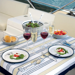 Set piatti piani Marine Business serie Welcome On Board 6 pezzi