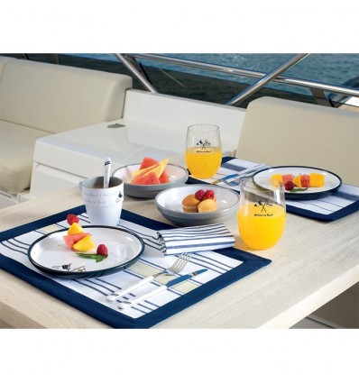 Set bicchieri bevanda Marine Business serie Welcome On Board 6 pezzi