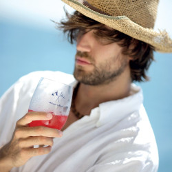 Set bicchieri bevanda Marine Business serie Welcome On Board 6 pezzi