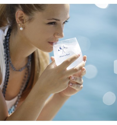 Set bicchieri bevanda Marine Business serie Welcome On Board 6 pezzi