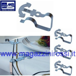Set ferma tovaglia MB ad ancora inox 4 pezzi