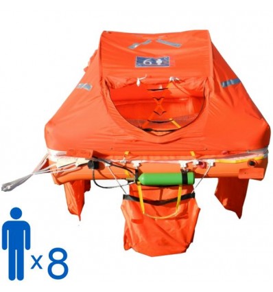 Zattera di salvataggio Arimar Oceanus rigida con grab bag separata da 8 posti